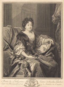 Maria z Laubespine autorstwa Pierre Drevet after Nicolas de Largillierre