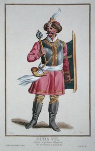 Eurs VII z „Recueil des Estampes, Representant les Rangs et les Dignites, według stroju wszystkich istniejących narodów”, wydanej w 1780 r. (rycina ręcznie kolorowana) autorstwa Pierre Duflos