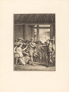 Odkrycie nowego świata autorstwa Pierre Duflos after Jean Michel Moreau