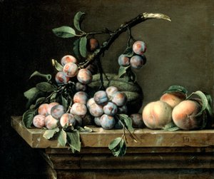 Śliwki, Melon i Brzoskwinie, c1630-1680