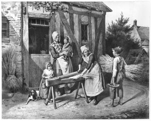 Łamanie Konopie, ok.1830-40 autorstwa Pierre Duval Lecamus