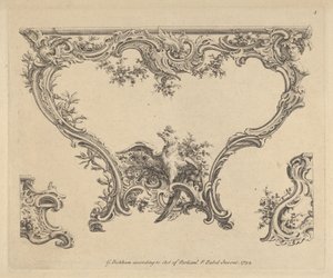 Projekt stołu konsolowego, 1752.