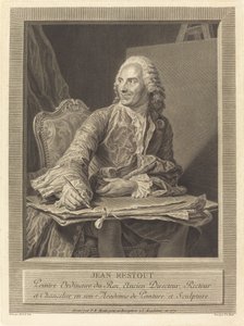 Jan Restout autorstwa Pierre Etienne Moitte after Maurice Quentin de La Tour