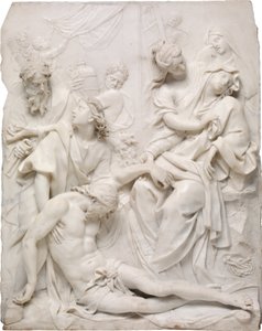 Najświętsza Maryja Panna omdlejąca nad martwym ciałem Chrystusa u stóp krzyża, 1710. autorstwa Pierre Etienne Monnot