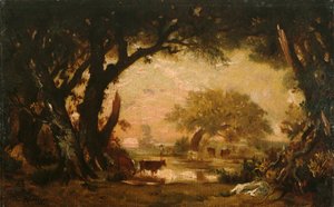 Polana w lasach Fontainebleau autorstwa Pierre Etienne Theodore Rousseau