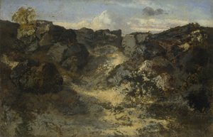 Krajobraz skalisty, ok. 1840 autorstwa Pierre Etienne Theodore Rousseau