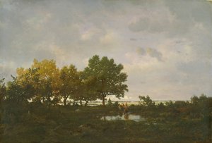 Staw La Mare, 1855. autorstwa Pierre Etienne Theodore Rousseau