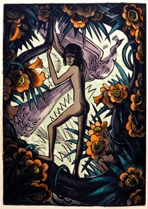 Mowgli w dżungli. Rudyard Kipling „Księga dżungli” autorstwa Pierre Falke