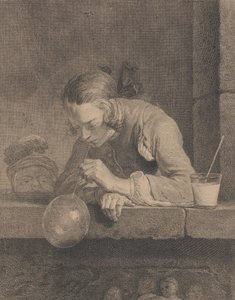 Bańki mydlane, 1739. autorstwa Pierre Filloeul