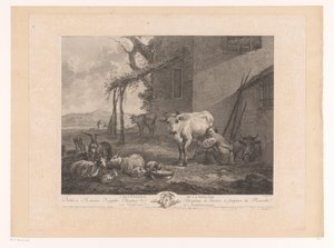 Melkende herderin Zawód pasterki (tytuł na obiekcie) autorstwa Pierre Francois Laurent