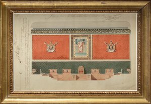 Projekt dekoracji dla Wielkiej Izby Sądu Kasacyjnego autorstwa Pierre Francois Leonard Fontaine