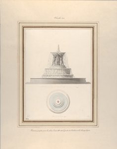 Projekt fontanny dla La Place Louis XV, ca. 1806. autorstwa Pierre Francois Leonard Fontaine