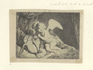 Rustende Amor Kolekcja osiemdziesięciu pięciu oryginalnych grafik (tytuł serii) autorstwa Pierre François Basan (workshop of)