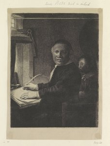 Portret pisarza Lievena Willemsza. van Coppenol: mały talerz Recueil de quatre-vingt-cinq estampes originales (tytuł serii)