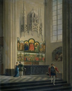 Ołtarz Gandawski braci van Eyck w katedrze św. Bawona w Gandawie autorstwa Pierre François De Noter