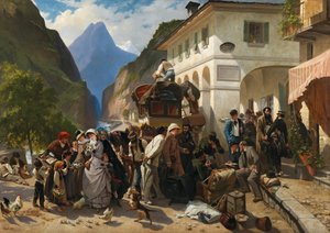 Zwyczaje w Simplon, 1880.