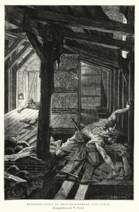 Emir-Feir ściska rękę Bohemonda z siłą (rycina)