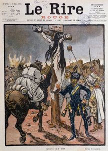 Wolność narodów ukrzyżowanych („” Golgota 1918” ) – Jeanniot, w „Le Lire Rouge”” z 30.03.1918 (rycina) autorstwa Pierre Georges Jeanniot
