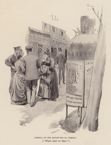 Niedziela na Bulwarze Świątynnym (rycina) autorstwa Pierre Georges Jeanniot