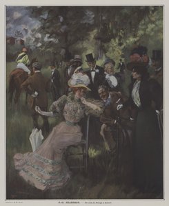 Un Coin du Weighing w Auteuil autorstwa Pierre Georges Jeanniot