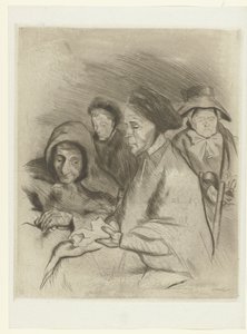 Vier oude vrouwen Portrety starych kobiet Proces (tytuł serii) autorstwa Pierre Georges Jeanniot