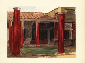 Perystylowa kolumnada Domu Salustiusza, Casa di Salustius, Pompeje