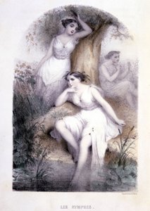 Nimfy - w „Kobietach mitologicznych”, rysunki G. Staala, Mery i Cte Foelix, red. G. de Gouet autorstwa Pierre Gustave Eugene Staal