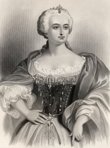 Maria Teresa (1717-80) Arcyksiężna Austrii i królowa Węgier i Czech, ilustracja z „World Noted Women” autorstwa Mary Cowden Clarke, 1858 autorstwa Pierre Gustave Eugene Staal