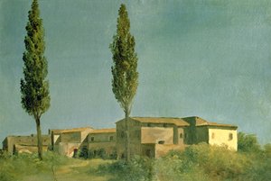 W Villa Farnese: Dwie topole, ok. 1777 (olej na karcie)
