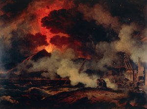 Erupcja Wezuwiusza (olej na płótnie) autorstwa Pierre Henri de Valenciennes