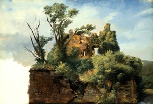 Pejzaż z ruinami, ok.1782-5 (olej na papierze na płótnie)
