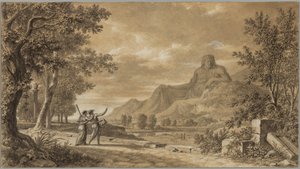Góra Athos wyrzeźbiona jako pomnik Aleksandra Wielkiego autorstwa Pierre Henri de Valenciennes