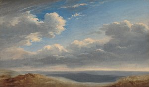 Studium chmur nad rzymską kampanią autorstwa Pierre Henri de Valenciennes