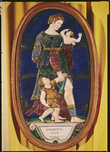 Tablica z wizerunkiem Miłosierdzia, Limousin, 1559 (malowana emalia) autorstwa Pierre I Courteys