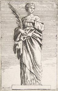 Stojąca postać kobieca, ca. 1739-40., ca. 1739-40. autorstwa Pierre Ignace Parrocel