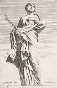 Stojąca postać kobieca, ca. 1739-40., ca. 1739-40. autorstwa Pierre Ignace Parrocel