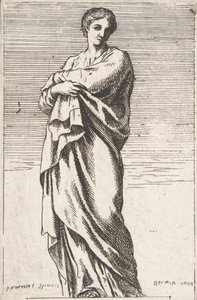 Stojąca postać kobieca, ca. 1739-40., ca. 1739-40. autorstwa Pierre Ignace Parrocel