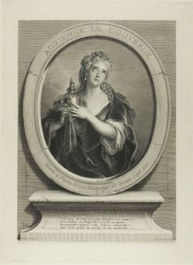 Portret Adrienne Le Couvreur autorstwa Pierre Imbert Drevet