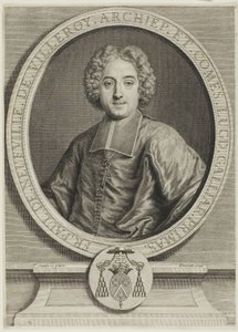 Portret Francois-Paula de Neufville de Villeroy autorstwa Pierre Imbert Drevet