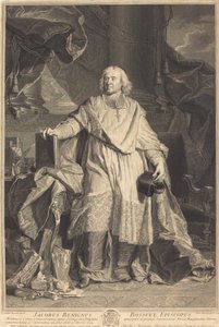 Jacques-Beigne Bossuet autorstwa Pierre Imbert Drevet after Hyacinthe Rigaud