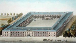 Koszary piechoty w Ypres, z „Wybór najwybitniejszych zabytków, budynków i domów Królestwa Niderlandów” Pierre