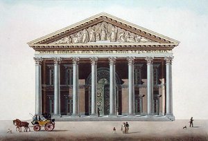 Palais Academique w Gandawie, z „Choice of the Most Outstanding Monuments, Buildings and Houses of the Kingdom of the Netherlands” Pierre Jacques Goetghebuer, grawerowane przez L. Roelandta, opublikowane 1827 (akwatinta)