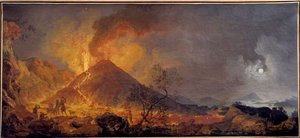 Erupcja Wezuwiusza w Neapolu Obraz Pierre-Jacques (Pierre Jacques) Volaire (Le chevalier Volaire) (1729-1802) XVIII-wieczny Le Havre, Musee des Beaux Arts
