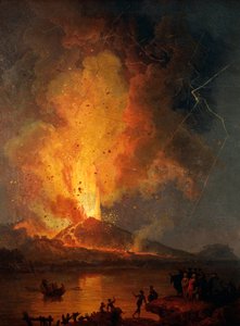 Widok erupcji Wezuwiusza autorstwa Pierre Jacques Volaire