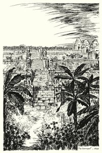 Schody główne, Phnom Bakeng (grafika)