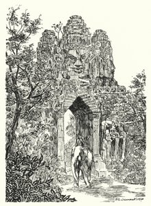 Północna brama Angkor-Thom (rycina)