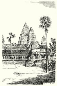 Wieże Angkor Vat (rycina)