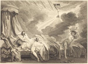 Fajerwerki autorstwa Pierre Laurent Auvray after Jean Honoré Fragonard