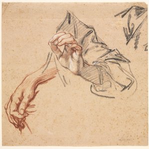 Study of Hands recto, Sketch of a Hand verso, XVIII wiek.