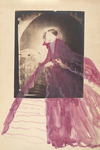 [La Comtesse przy stole z twarzą w twarz], lata 60. XIX wieku. autorstwa Pierre Louis Pierson